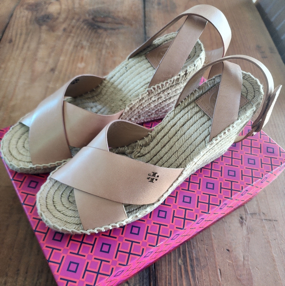 Tory Burch BIMA Wedge Espadrille Size 9 NIB